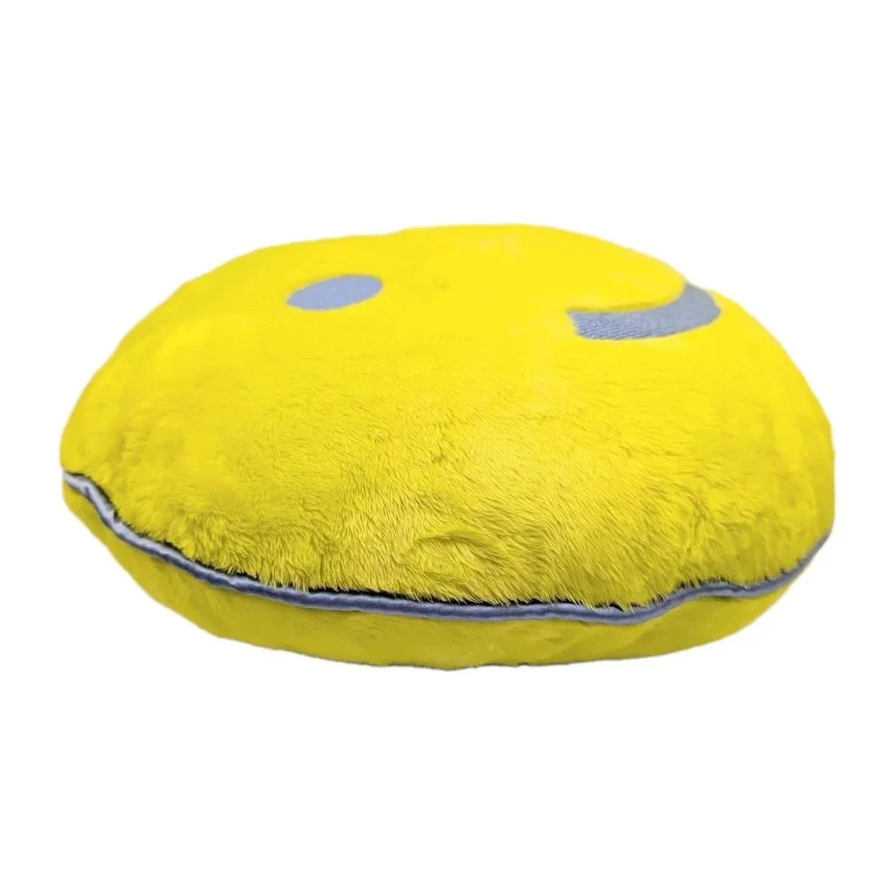 Lot Of Two Round Emoji Plush Pillows Yellow Neon 